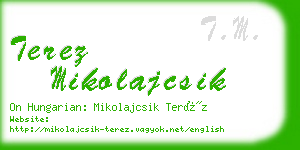 terez mikolajcsik business card